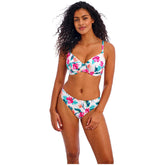 Freya Palm Paradise Plunge Bikini Top - White